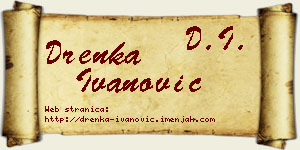 Drenka Ivanović vizit kartica